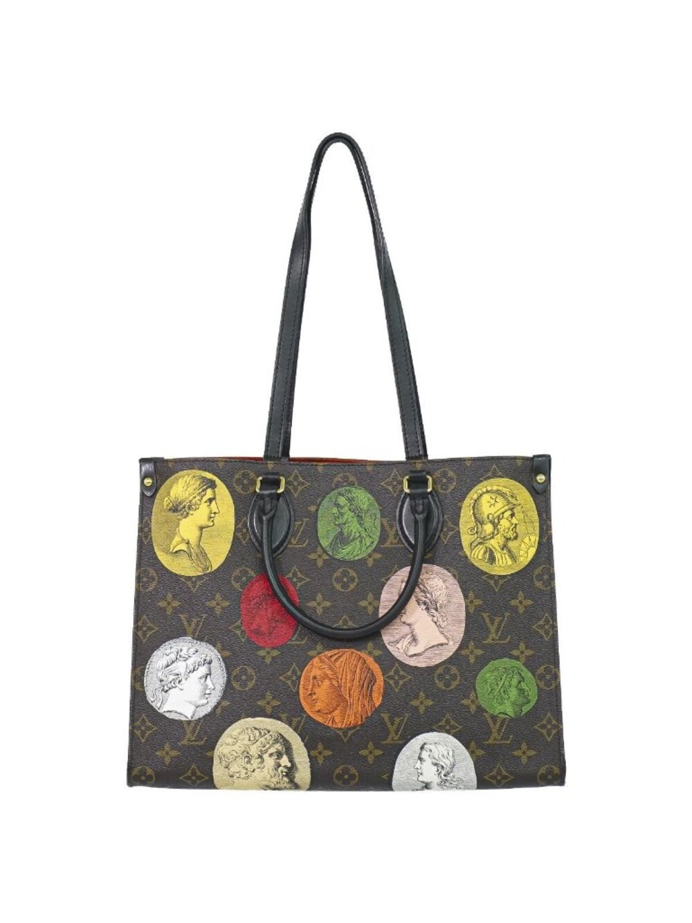 Louis Vuitton LV On The Go MM Monogram Cameo Fornasetti Collaboration Shoulder